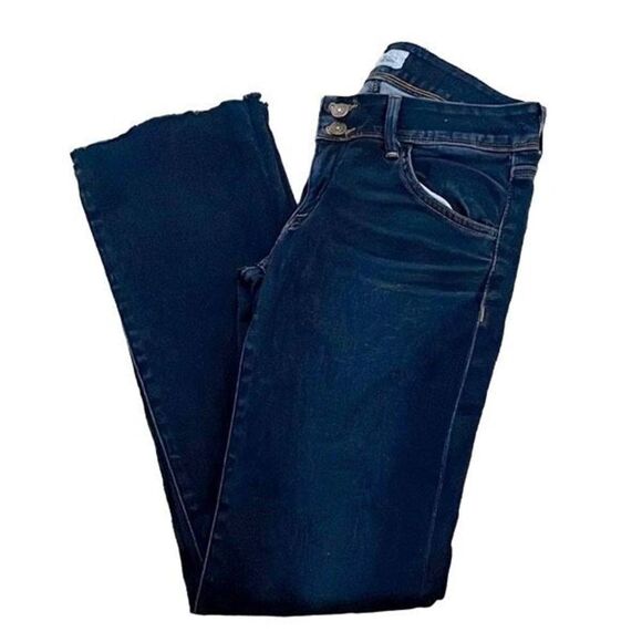 Hudson Denim Jeans Size 27 Low Rise Boot cut Raw Edge Dark Wash - Picture 4 of 12